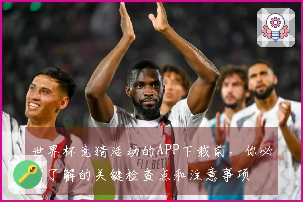 世界杯竞猜活动的APP下载前，你必需了解的关键检查点和注意事项